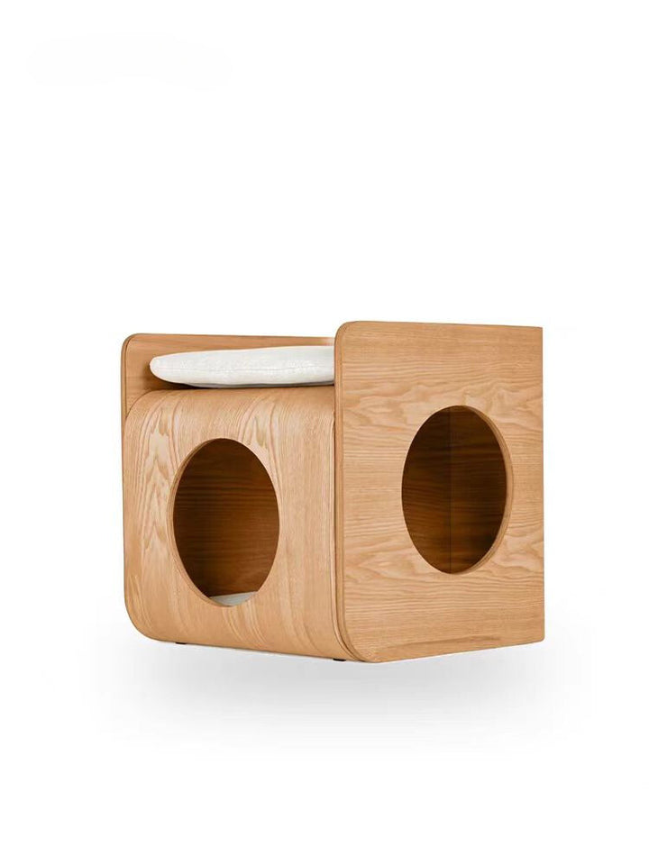 Modern Luxurious Cat Bed - Multi-Function Wood Side Table Chair