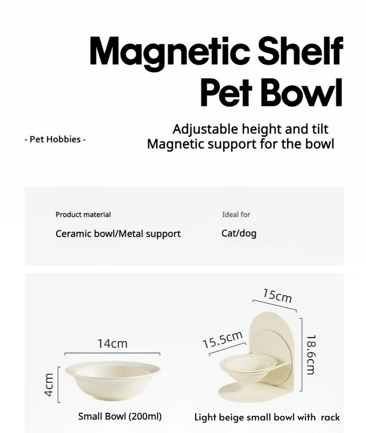 MagniBowl - Magnetic Elevated Cat Bowl