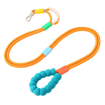 dog leash soft handle orange bubblegrip
