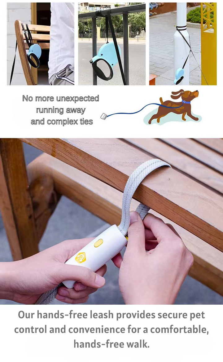 Dog Leash - Quick Lock Hands-free, Comfort, Control, and Freedom